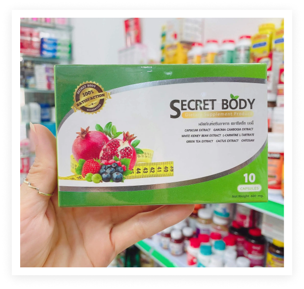 Thực phẩm hỗ trợ giảm cân secret body, chiết suất thiên nhiên an toàn hiệu quả